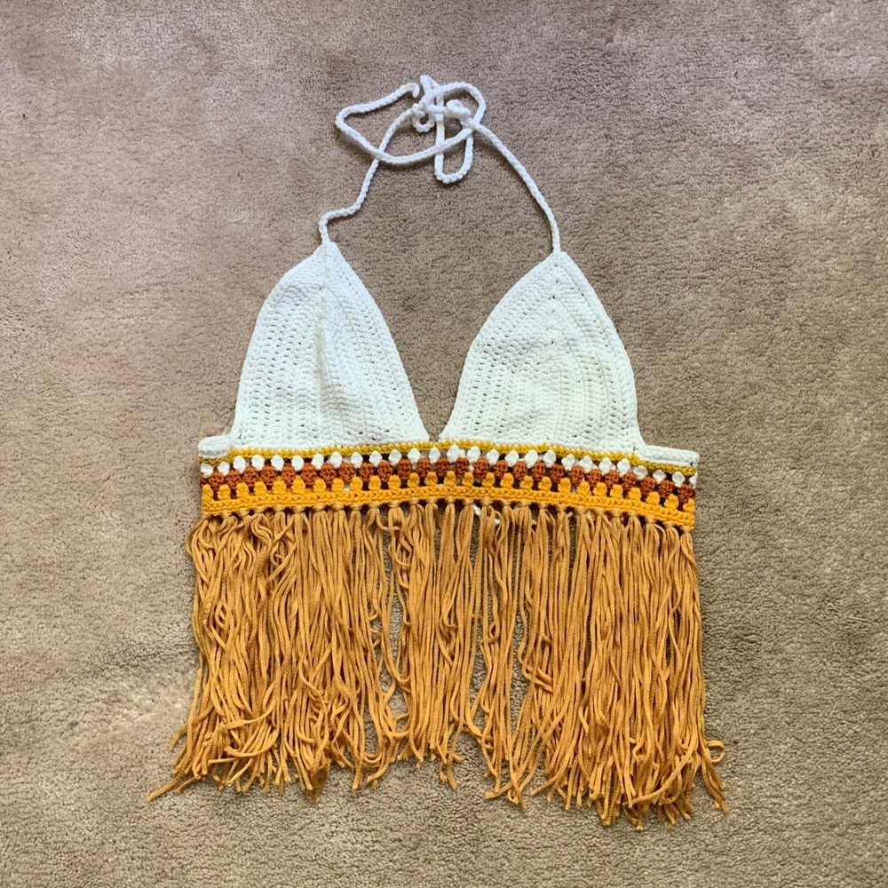 Forever 21 Fringe Knit Top